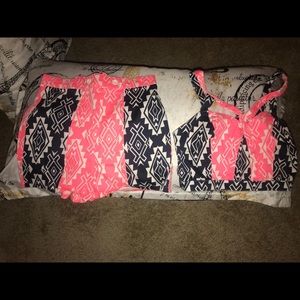 Crop top high waist shorts